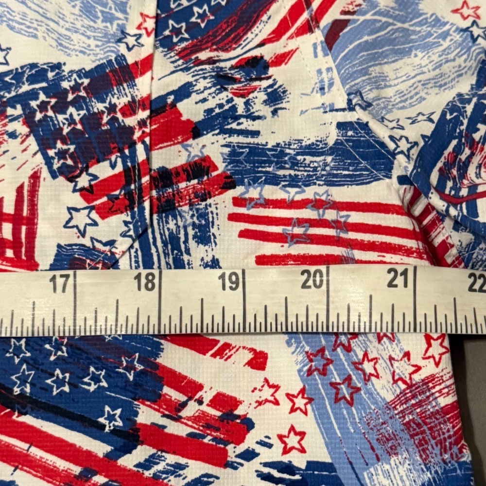 The American Outdoorsman Men XL Short Sleeve Button Up Shirt American Flag Print - Picture 4 of 8